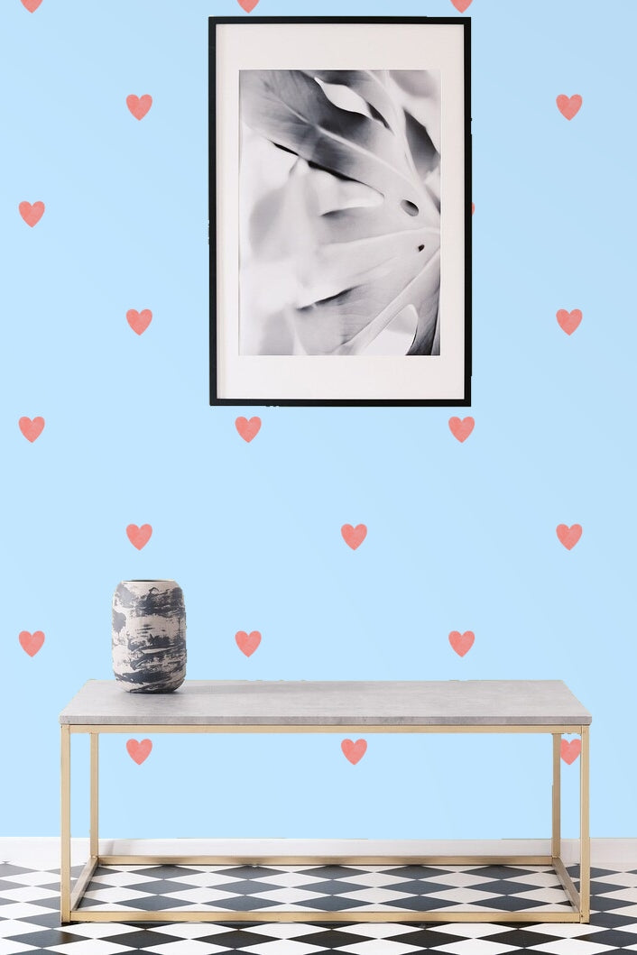 Skyborne Heartbeats wallpaper shown in an interior setting