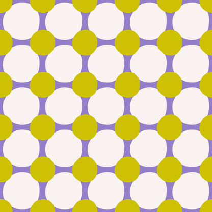 Seam-to-seam crop of the repeating grid emphasizing the rhythmic circles and connecting forms